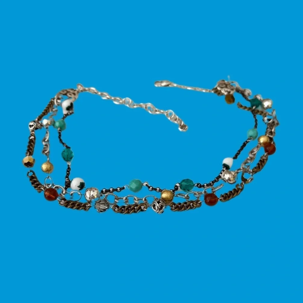 Brighton FOXFIRE Colorful Bead Necklace. Great colors wear with anything